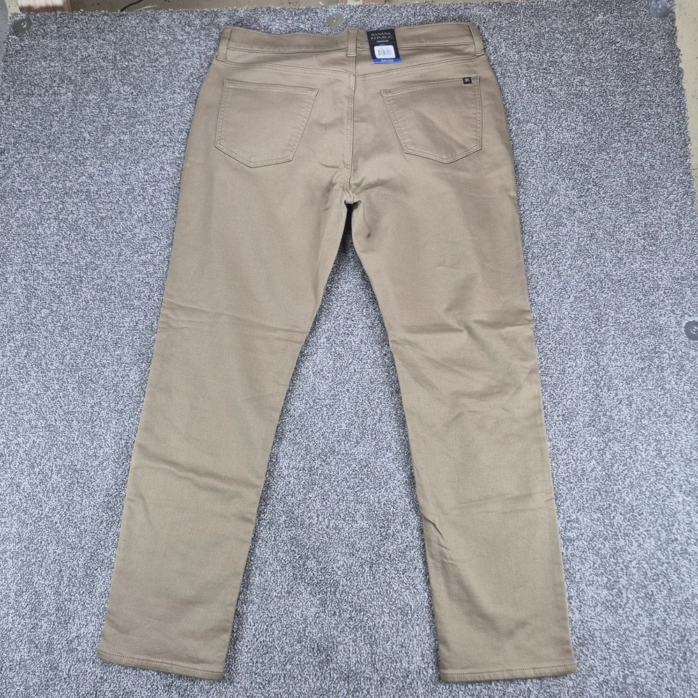 NWT Banana Republic 5‎ Pocket Pant Men's 36 x 32 Tan Cotton Stretch